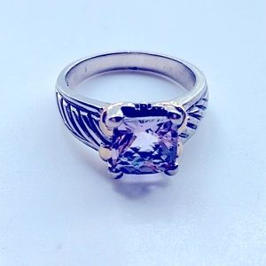 BJC 14k gold and sterling silver amethyst ring. 6.5 grams.